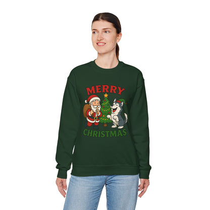 Santa & Husky Holiday Crewneck