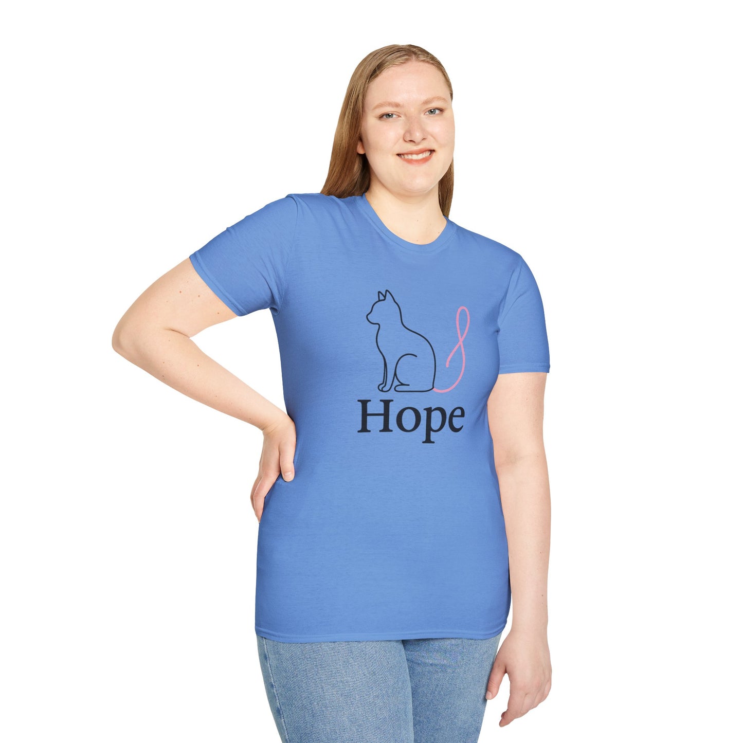 Hope Cat Breast Cancer awareness  T-Shirt