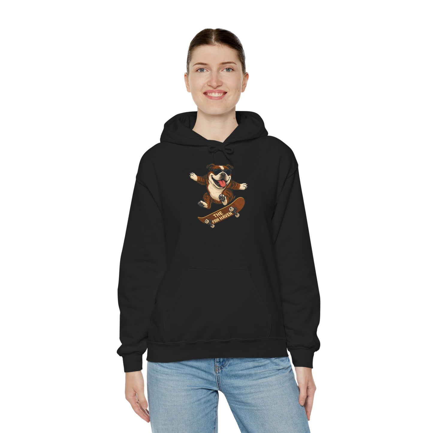Skateboarding Bulldog Hoodie Sweatshirt