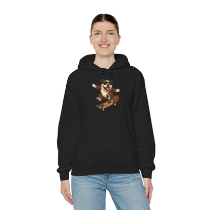 Skateboarding Bulldog Hoodie Sweatshirt