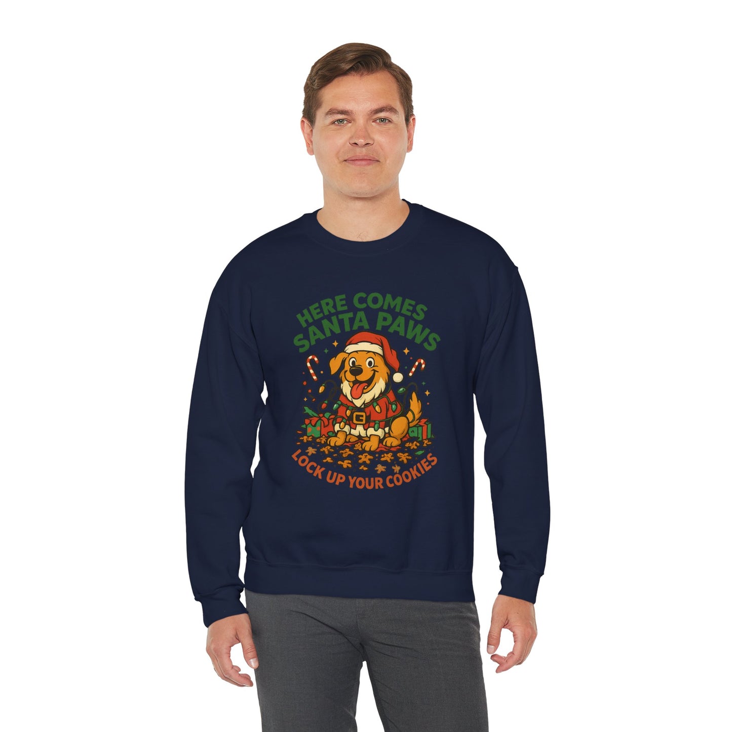 Here Comes Santa Paws Holiday Crewneck