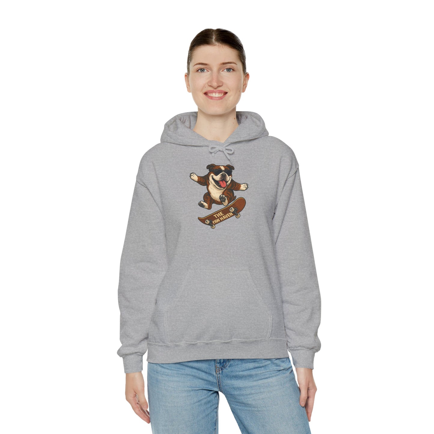 Skateboarding Bulldog Hoodie Sweatshirt