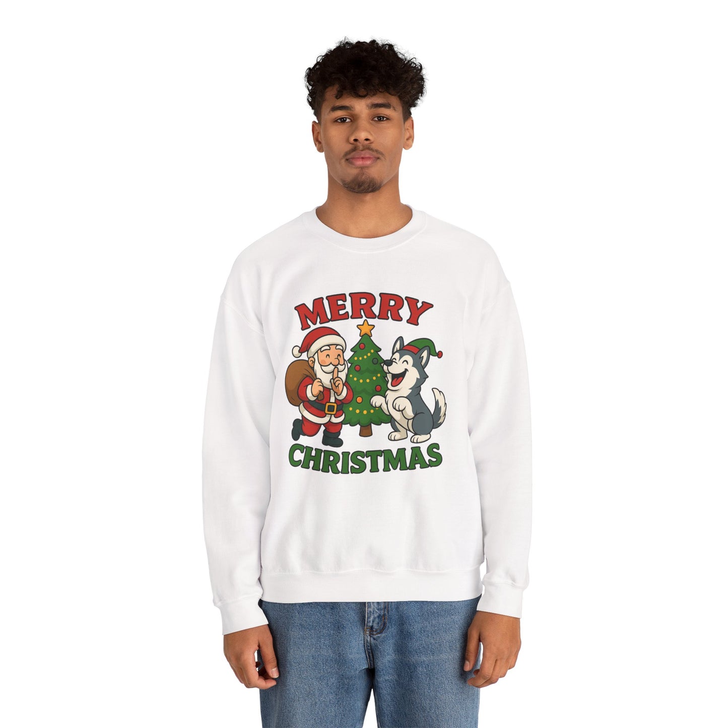 Santa & Husky Holiday Crewneck