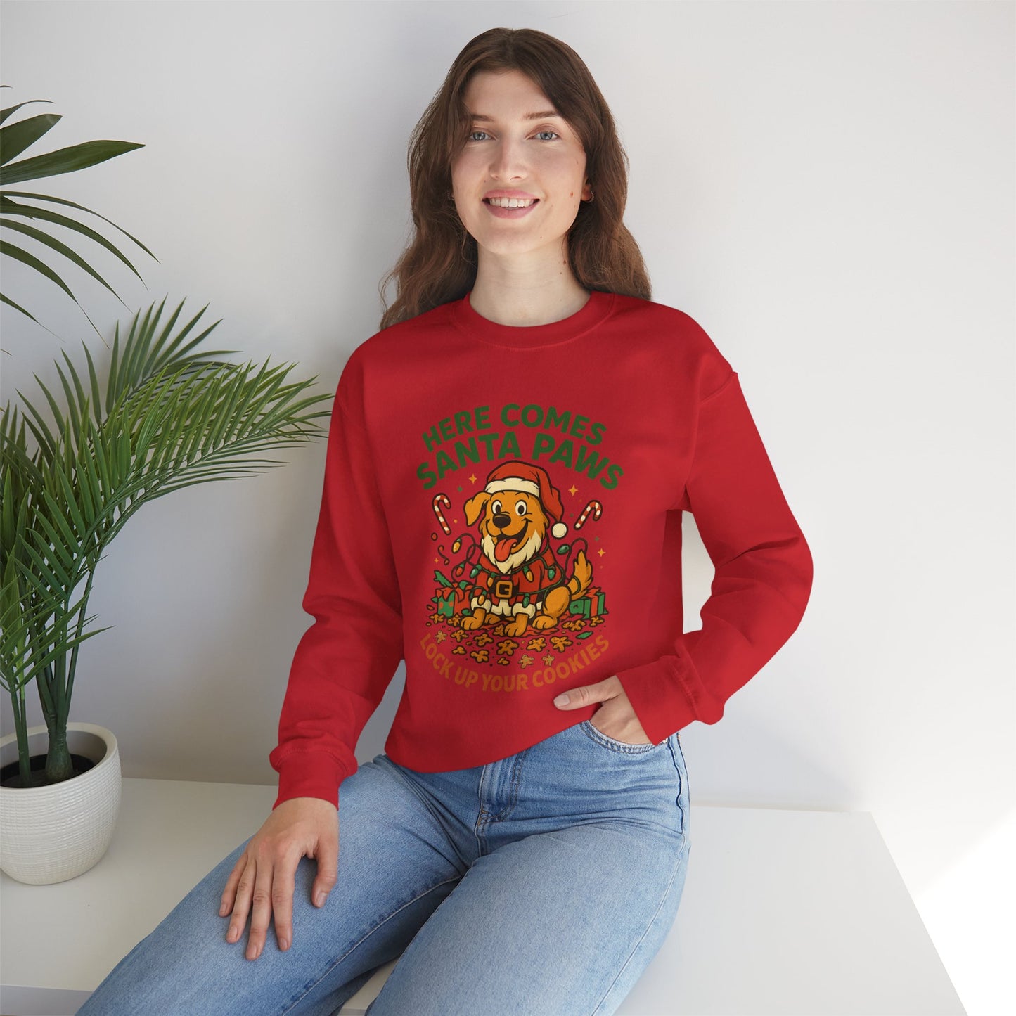 Here Comes Santa Paws Holiday Crewneck