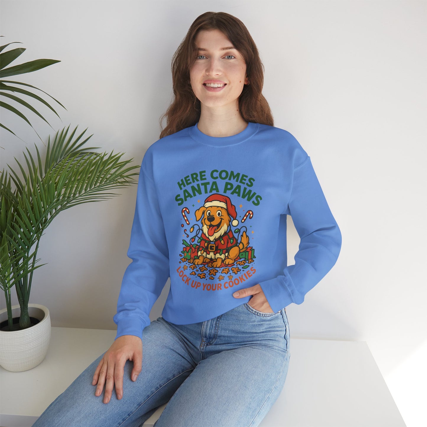 Here Comes Santa Paws Holiday Crewneck