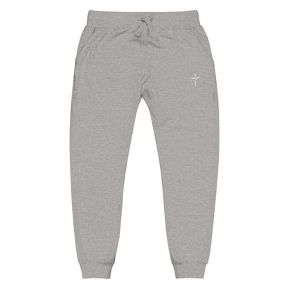 Nail Cross Embroidered Unisex Fleece Sweatpants