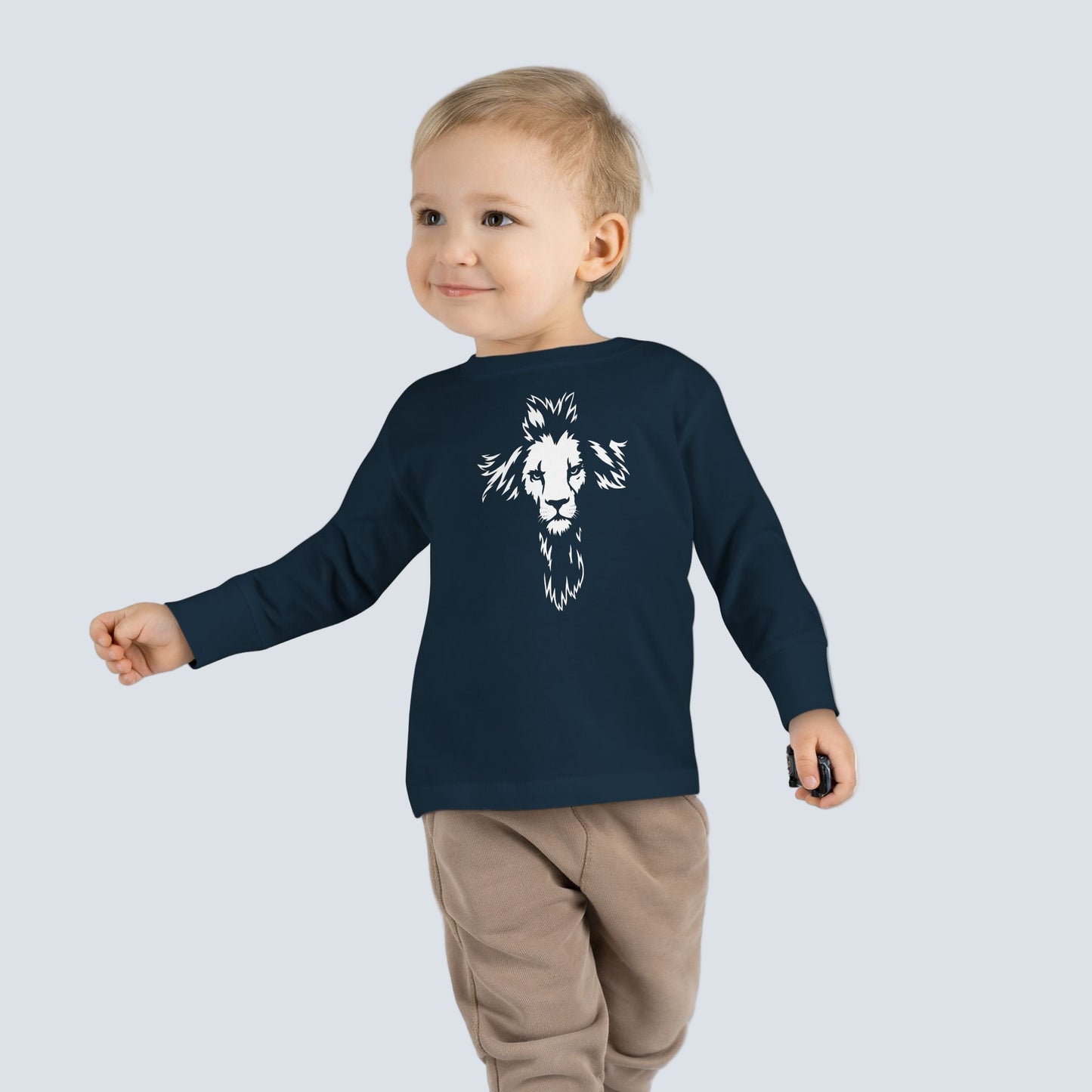Lion Cross Toddler Long Sleeve Tee