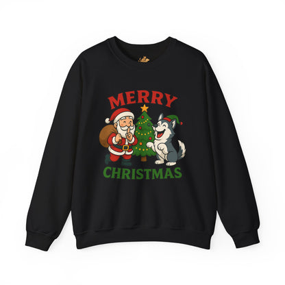 Santa & Husky Holiday Crewneck