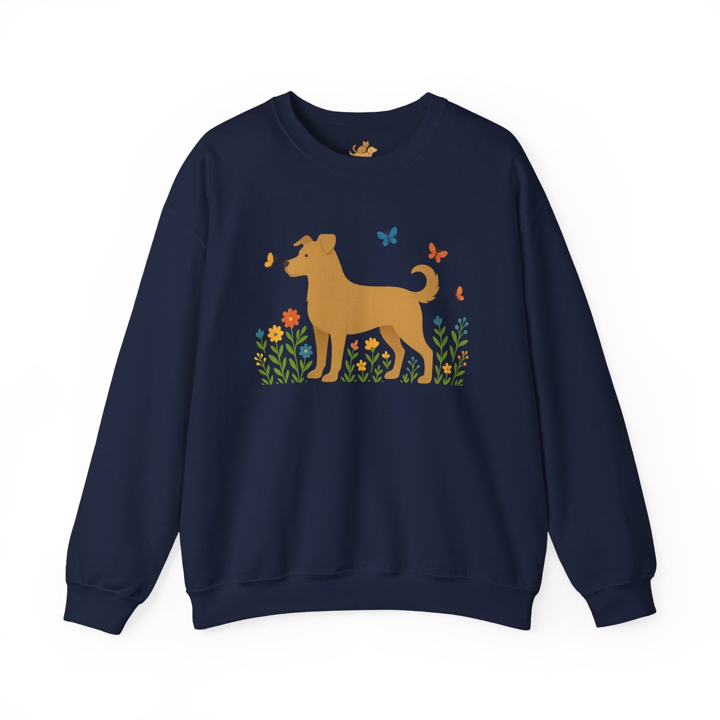 Dog Lover's Floral Crewneck Sweatshirt