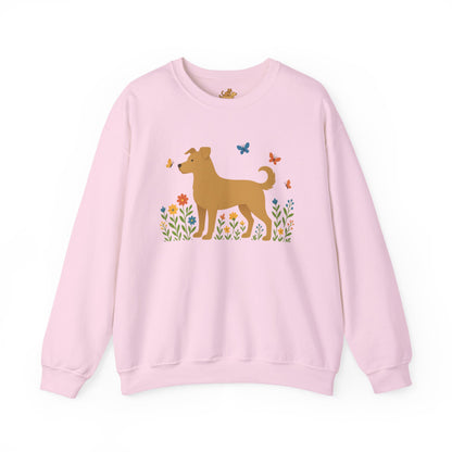 Dog Lover's Floral Crewneck Sweatshirt