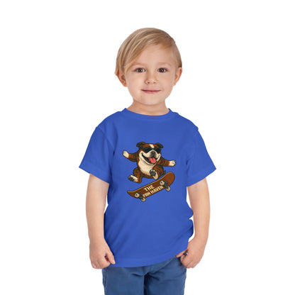 Skateboarding Dog Toddler Tee