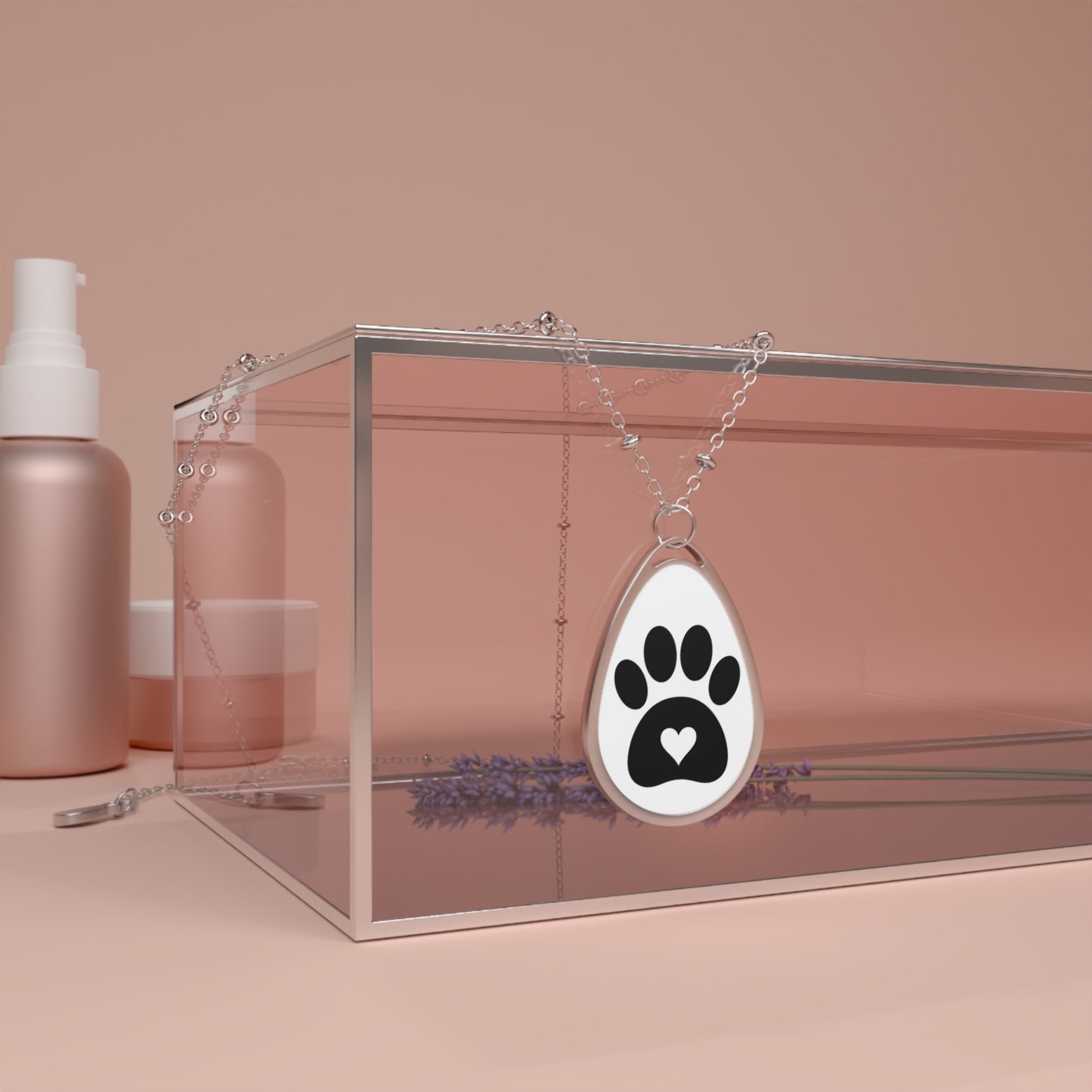 Paw Print Oval Necklace