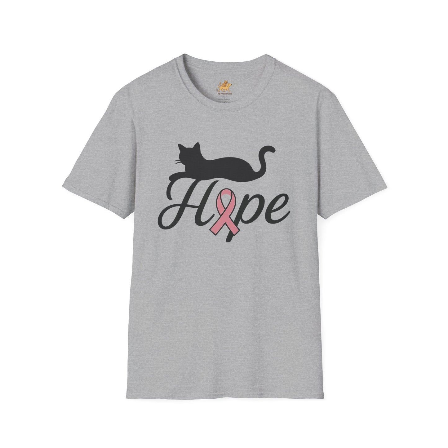 Hope Cat Breast Cancer Awareness T-Shirt