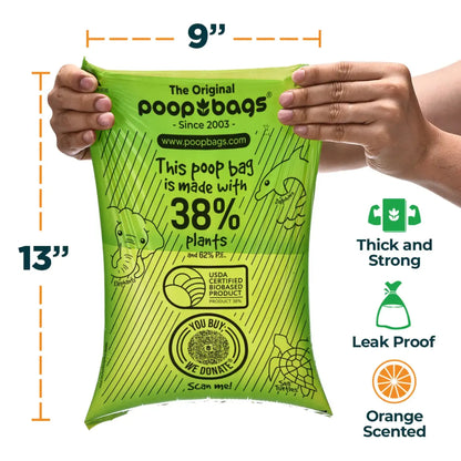 The Original Poop Bags Orange Scented USDA Biobased Rolls