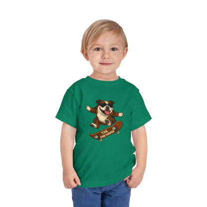 Skateboarding Dog Toddler Tee