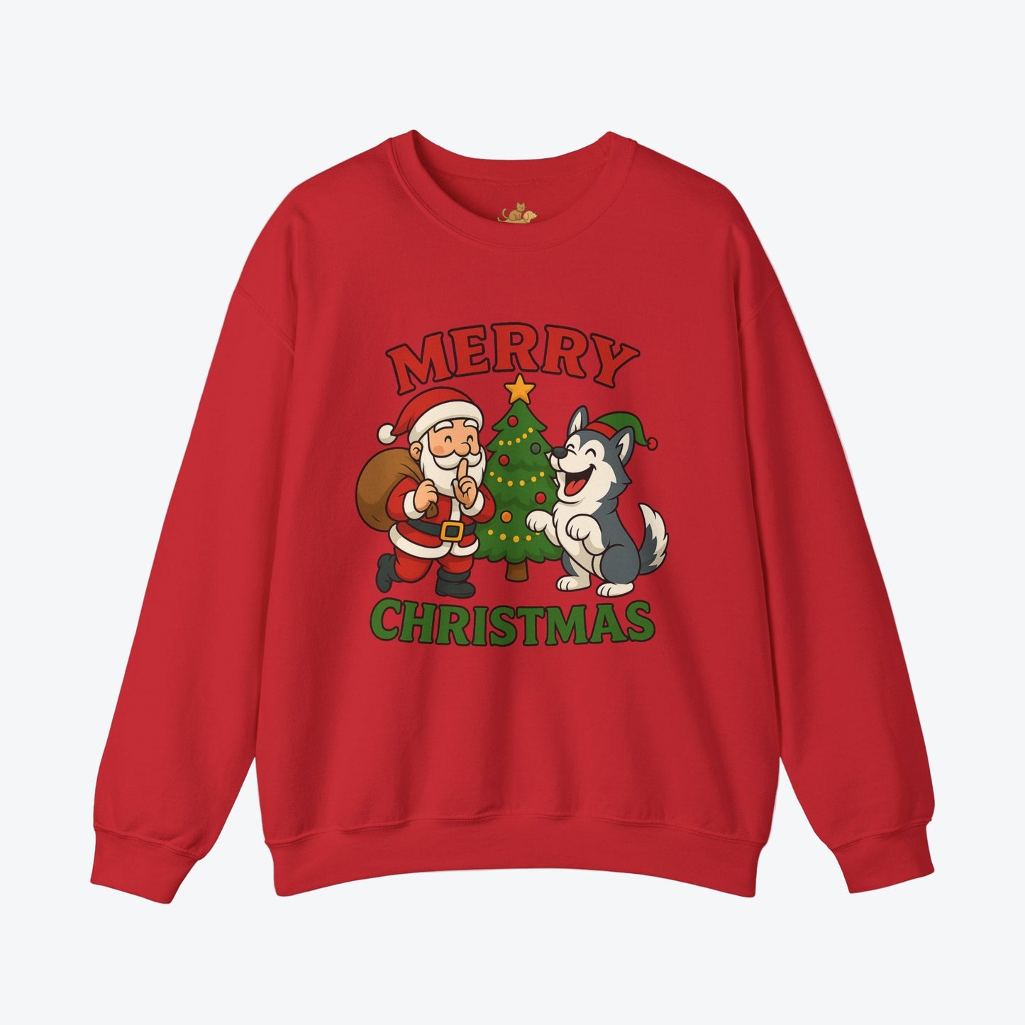 Santa & Husky Holiday Crewneck
