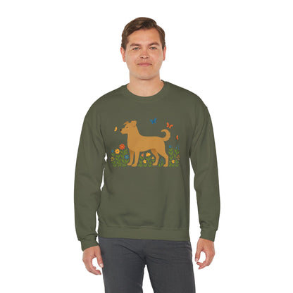 Dog Lover's Floral Crewneck Sweatshirt