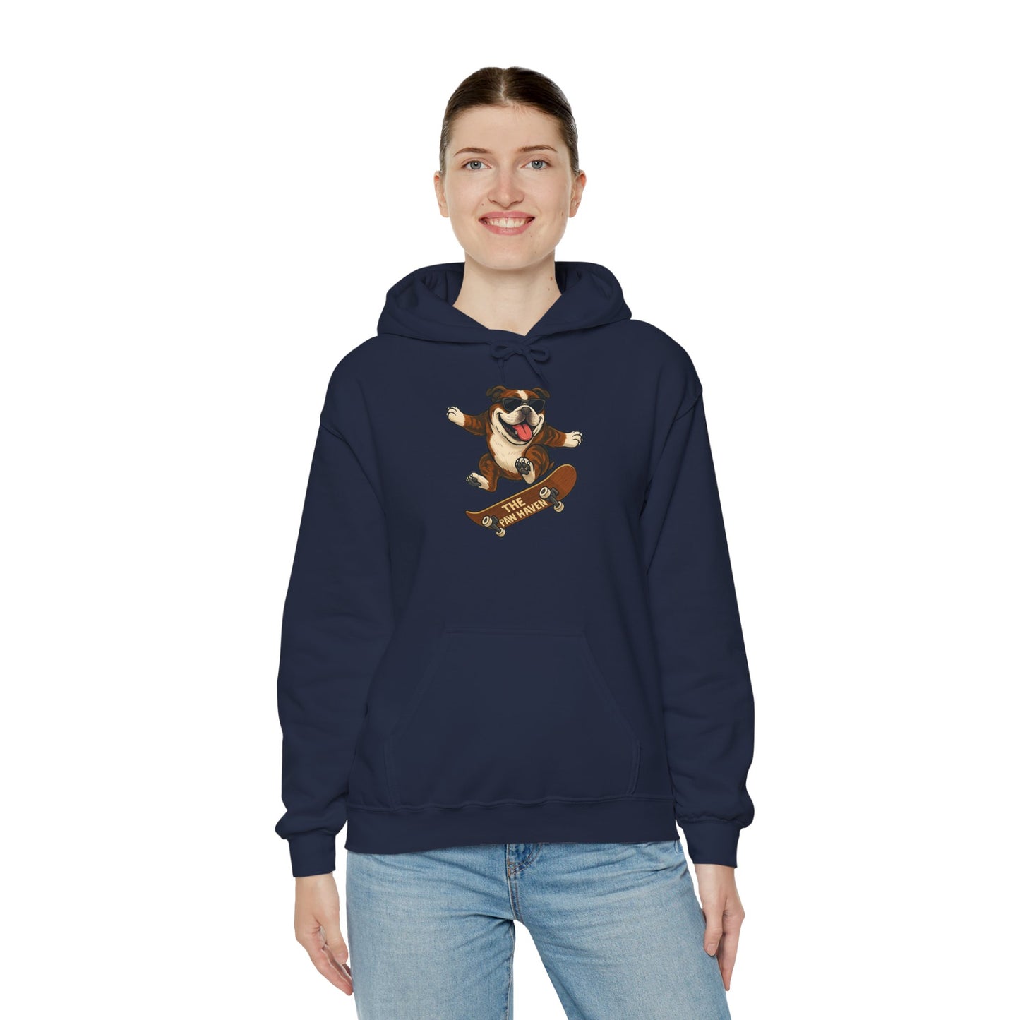 Skateboarding Bulldog Hoodie Sweatshirt