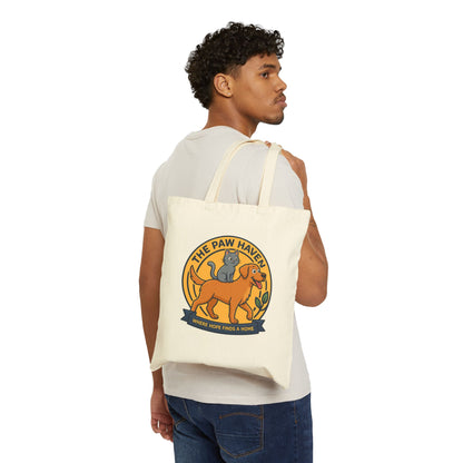 The Paw Haven Cotton Tote (Where hope finds a home)
