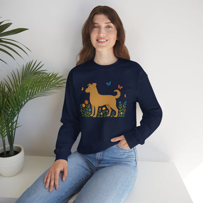 Dog Lover's Floral Crewneck Sweatshirt