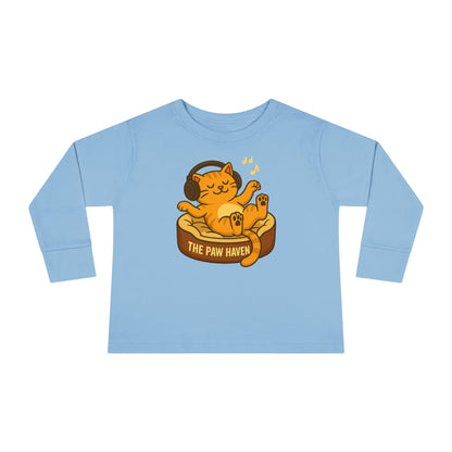 Jamming Cat Toddler Long Sleeve Tee
