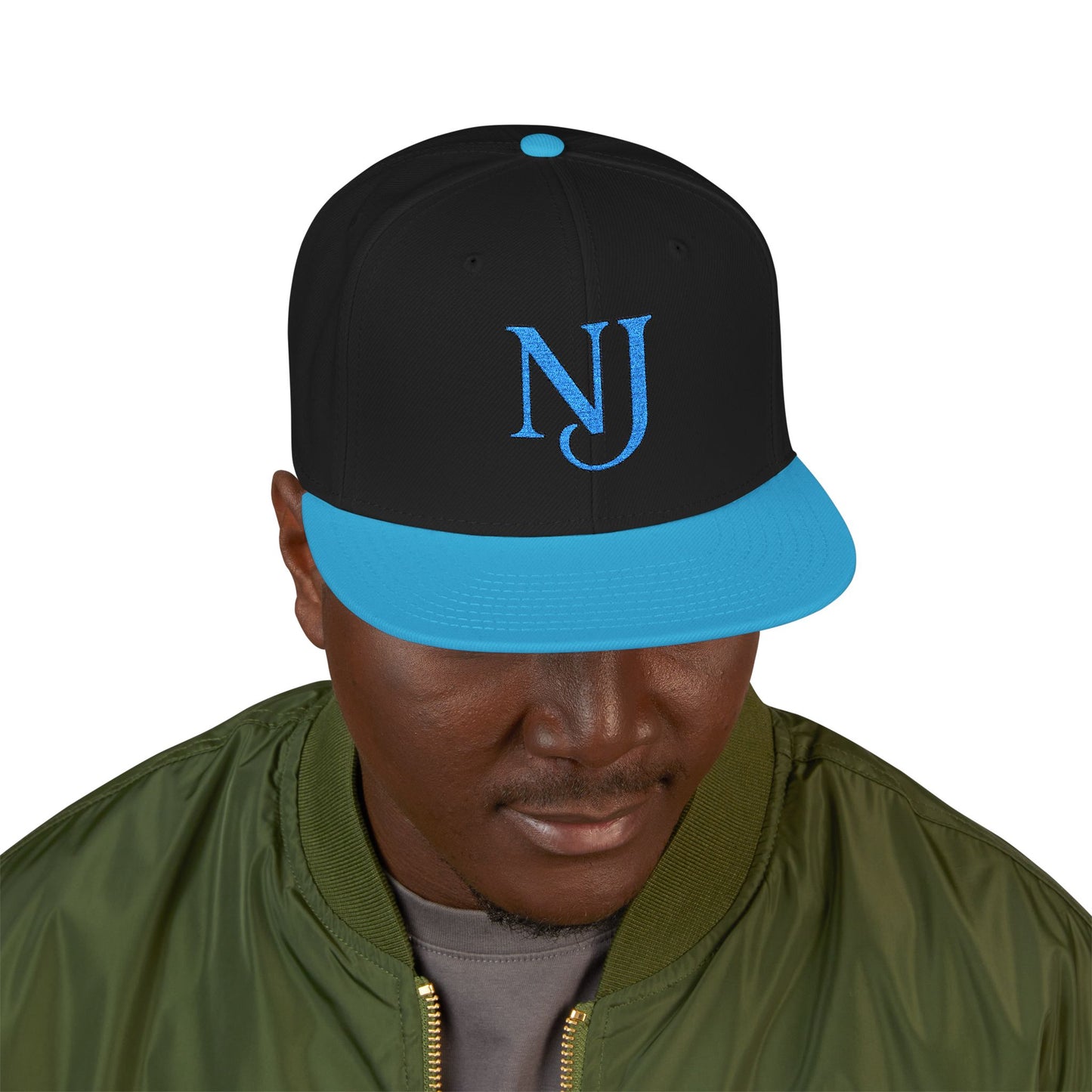 NJ Embroidered Snapback Hat