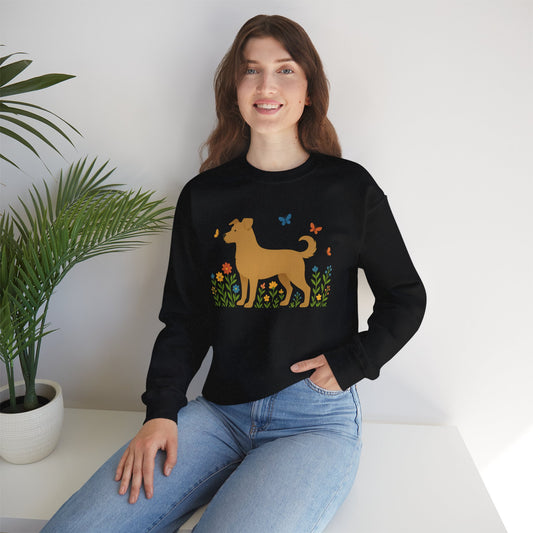 Dog Lover's Floral Crewneck Sweatshirt