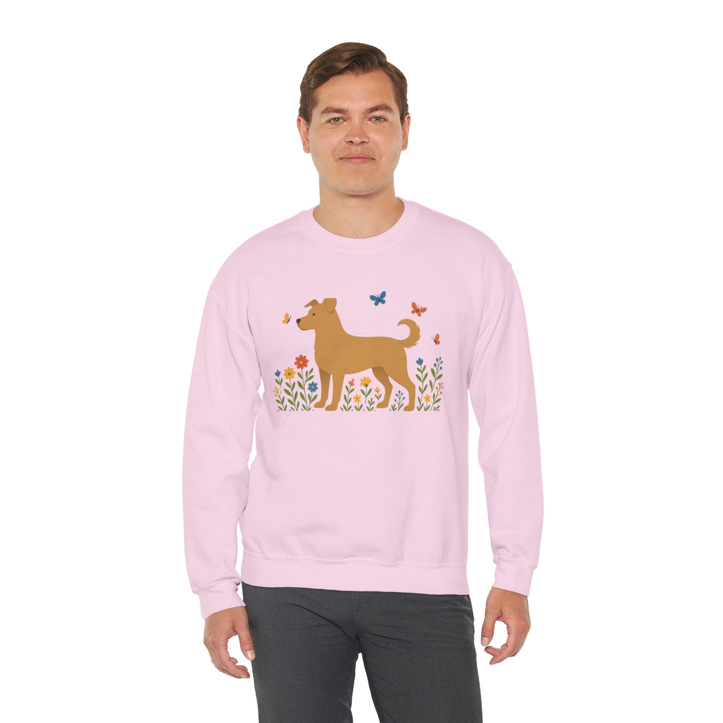 Dog Lover's Floral Crewneck Sweatshirt