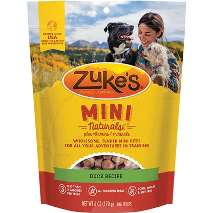 Zukes Dog Mini Naturals Delicious Duck 6oz.