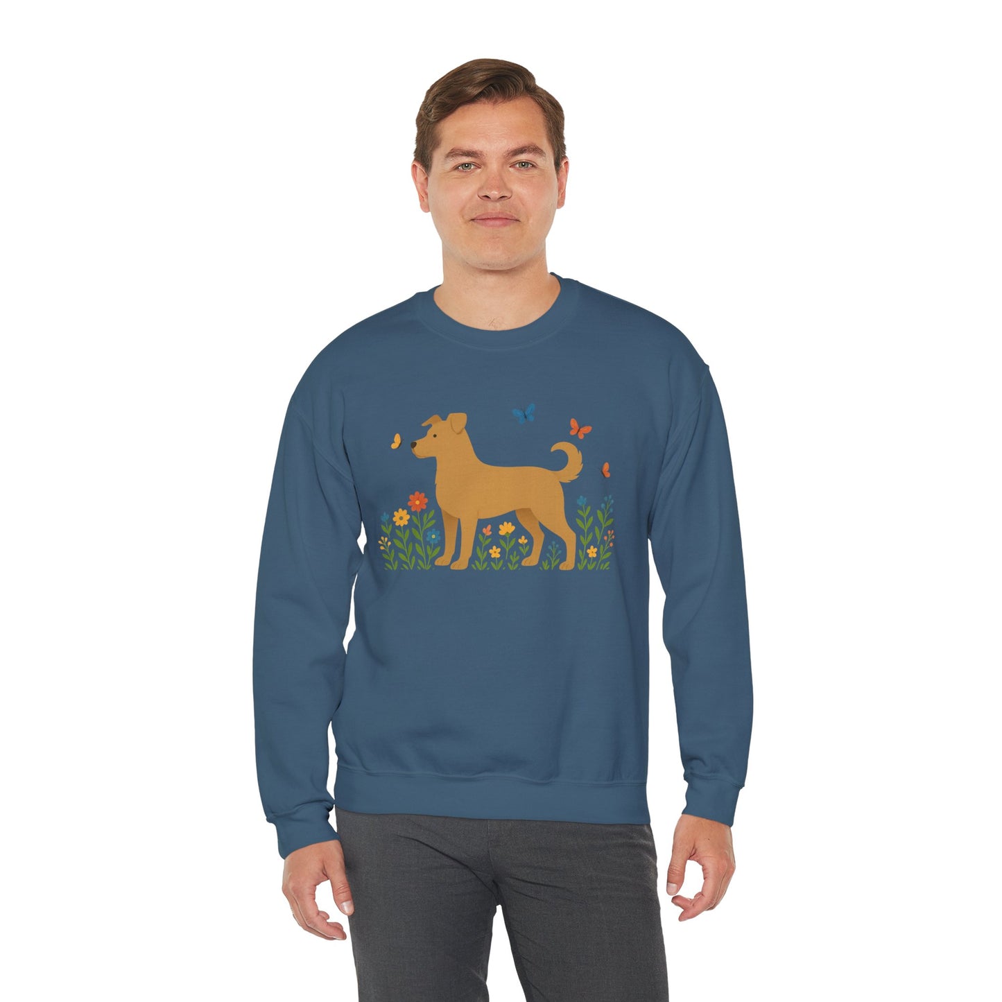 Dog Lover's Floral Crewneck Sweatshirt