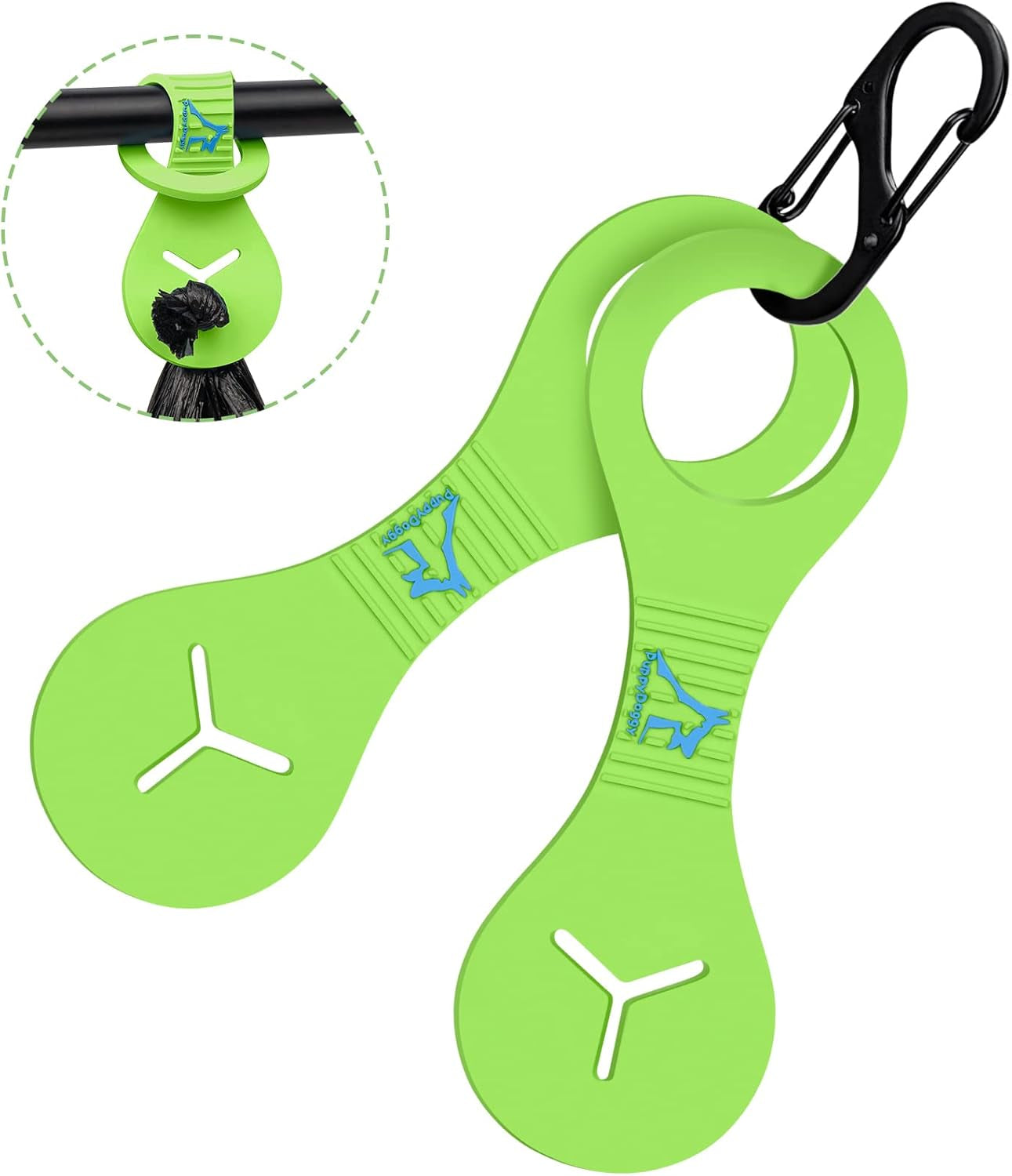 Dog Poop Bag Holder for Leash Waste Bag Carrier Dog Poop Bag Dispenser for Walking Running Bicycle Accessory 2 Pieces (Black + Pink)