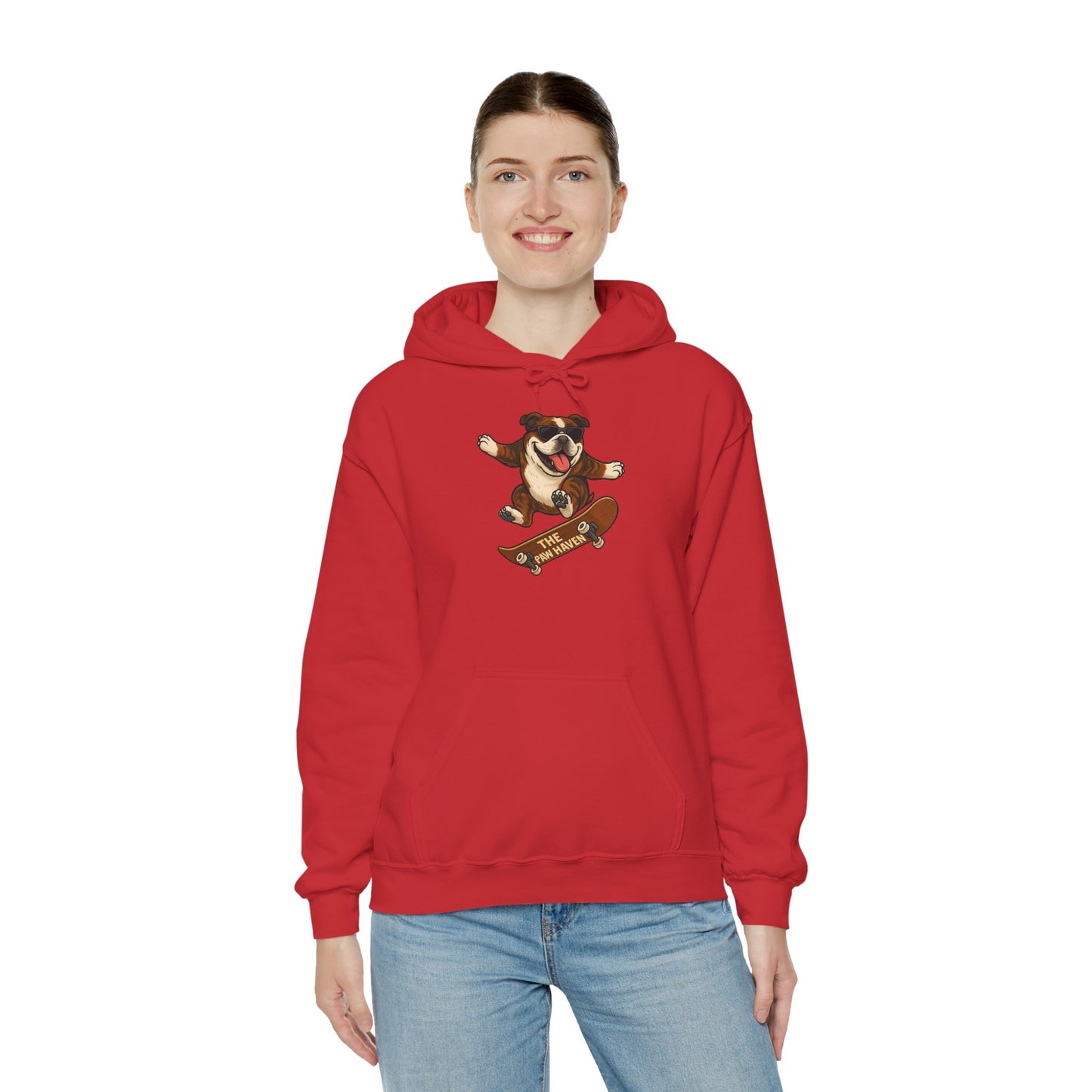 Skateboarding Bulldog Hoodie Sweatshirt