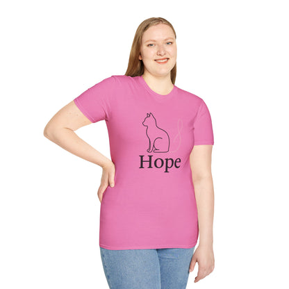 Hope Cat Breast Cancer awareness  T-Shirt