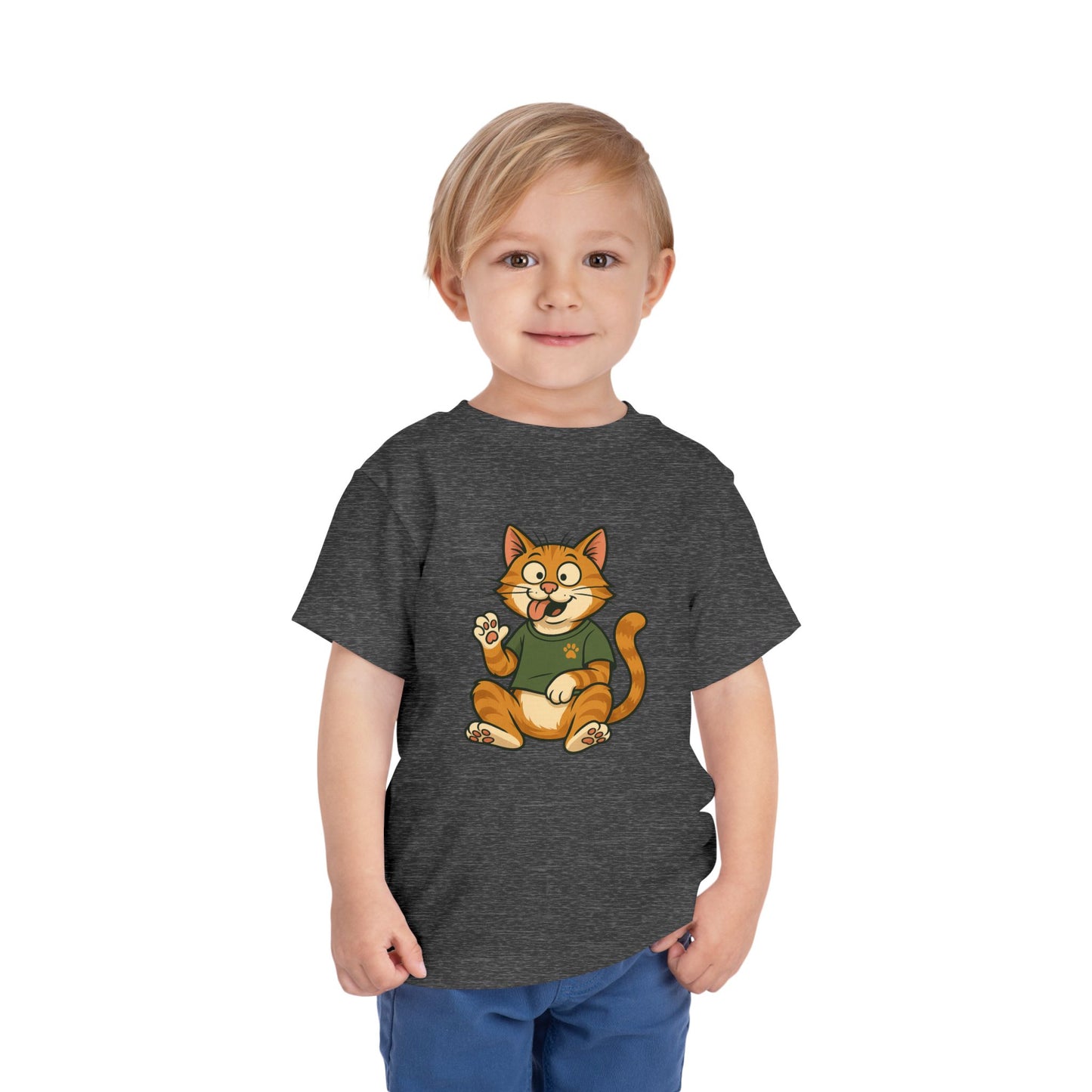 Goofy Cat Toddler Tee