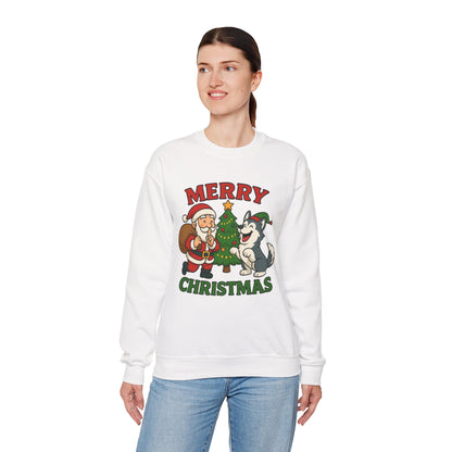 Santa & Husky Holiday Crewneck
