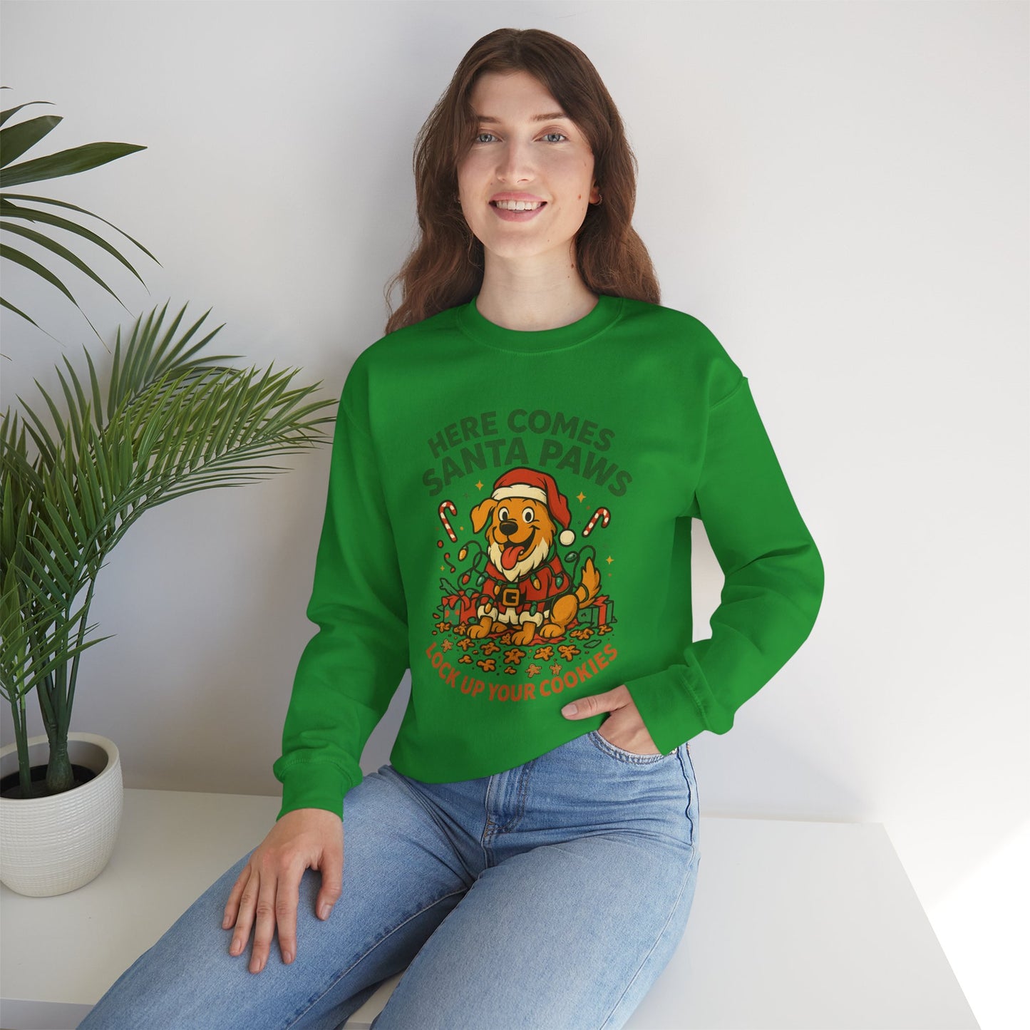 Here Comes Santa Paws Holiday Crewneck