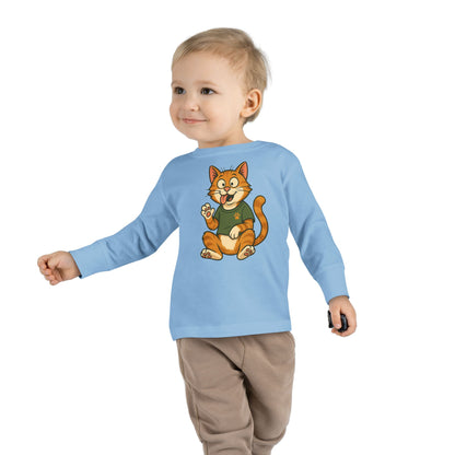 Goofy Cat Toddler Long Sleeve Tee