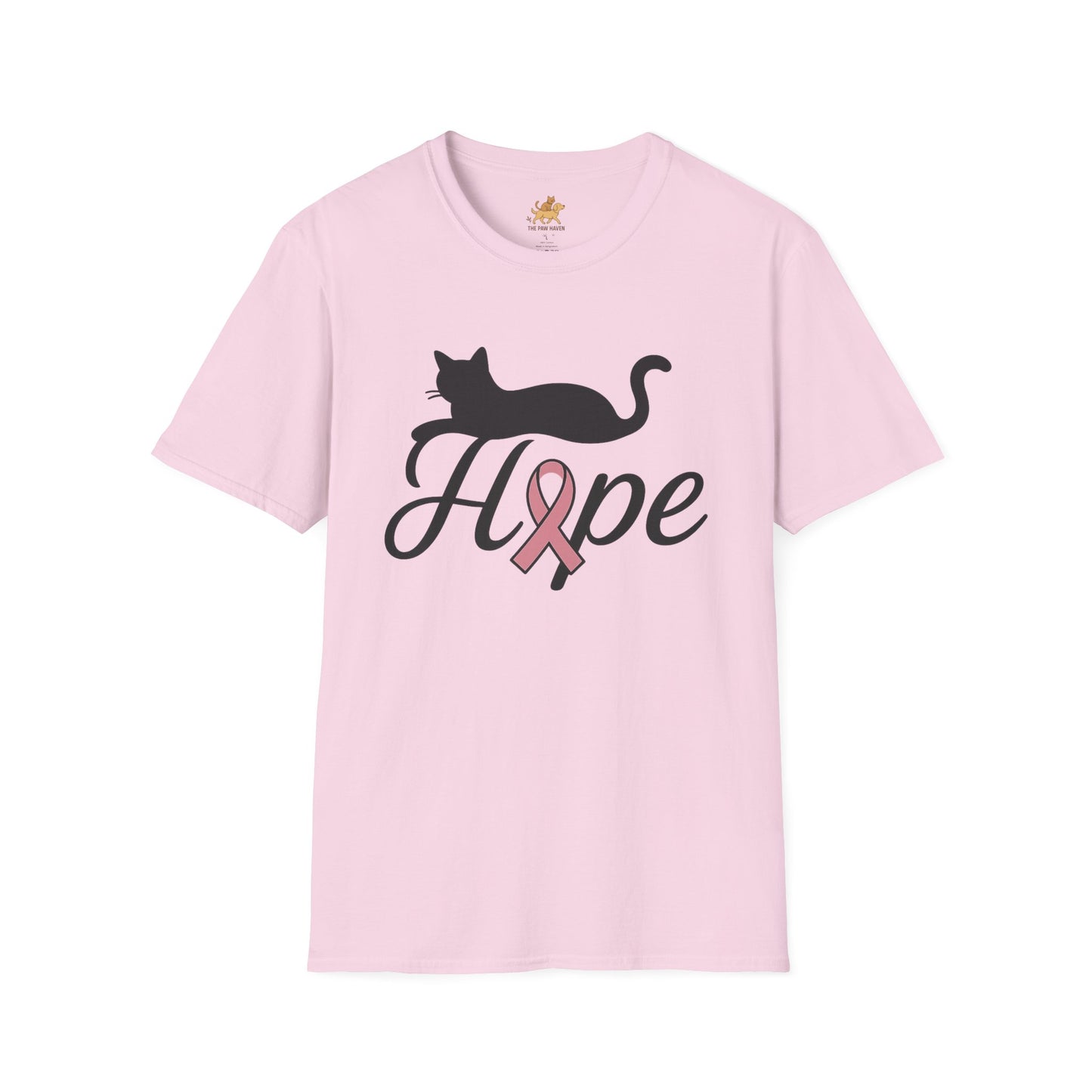 Hope Cat Breast Cancer Awareness T-Shirt