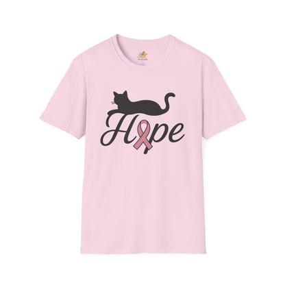 Hope Cat Breast Cancer Awareness T-Shirt