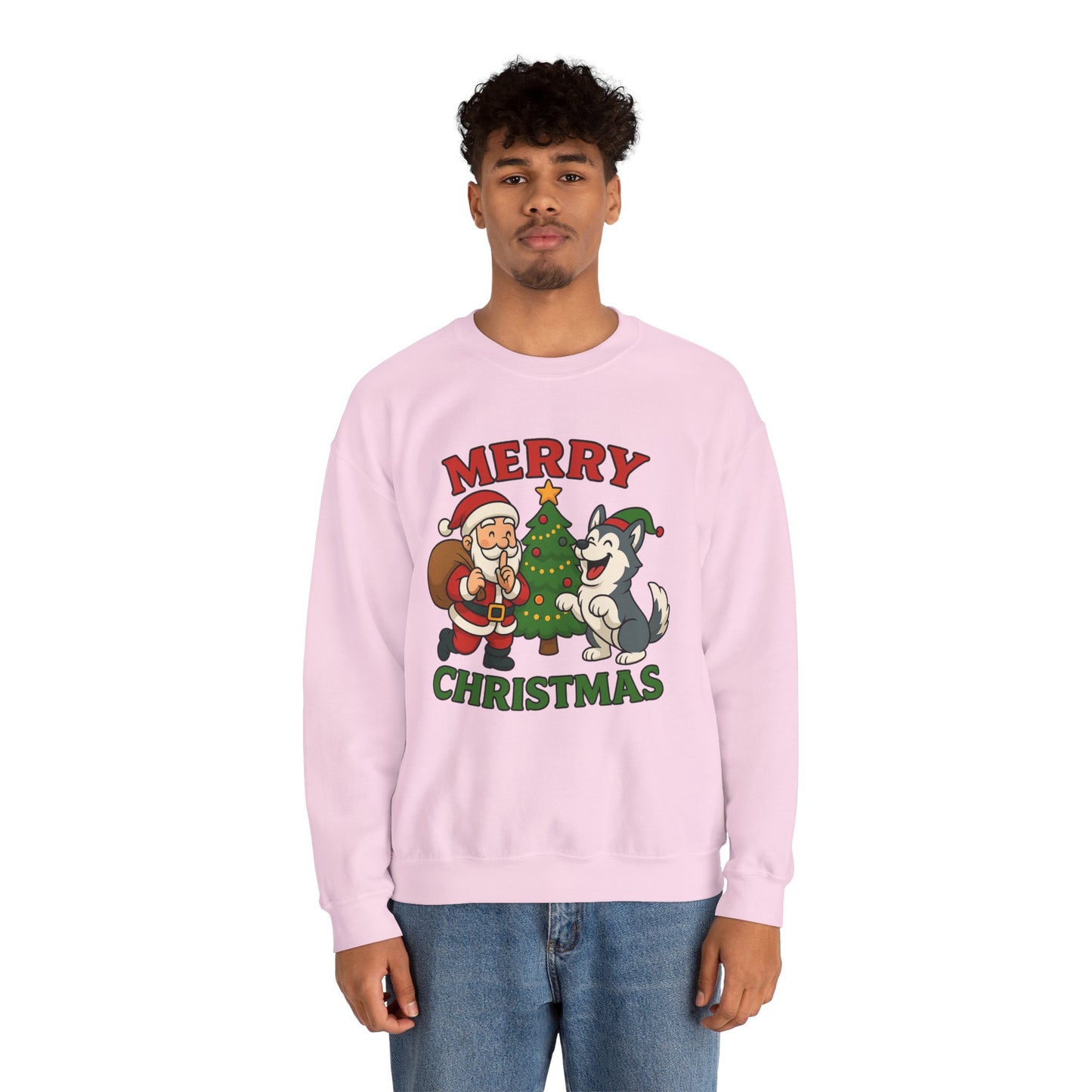 Santa & Husky Holiday Crewneck