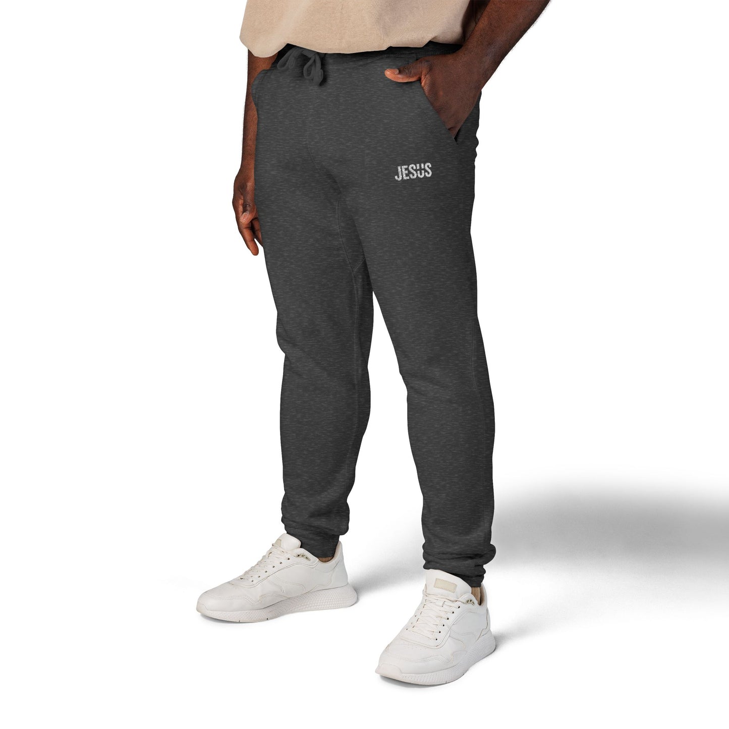 Jesus Embroidered Unisex Fleece Sweatpants