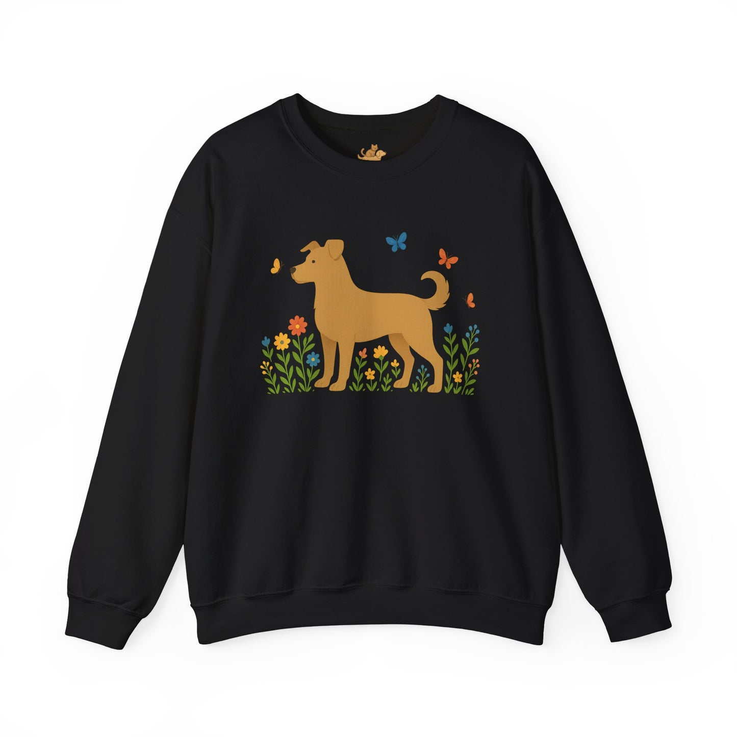 Dog Lover's Floral Crewneck Sweatshirt