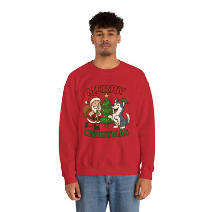 Santa & Husky Holiday Crewneck