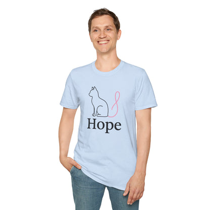 Hope Cat Breast Cancer awareness  T-Shirt