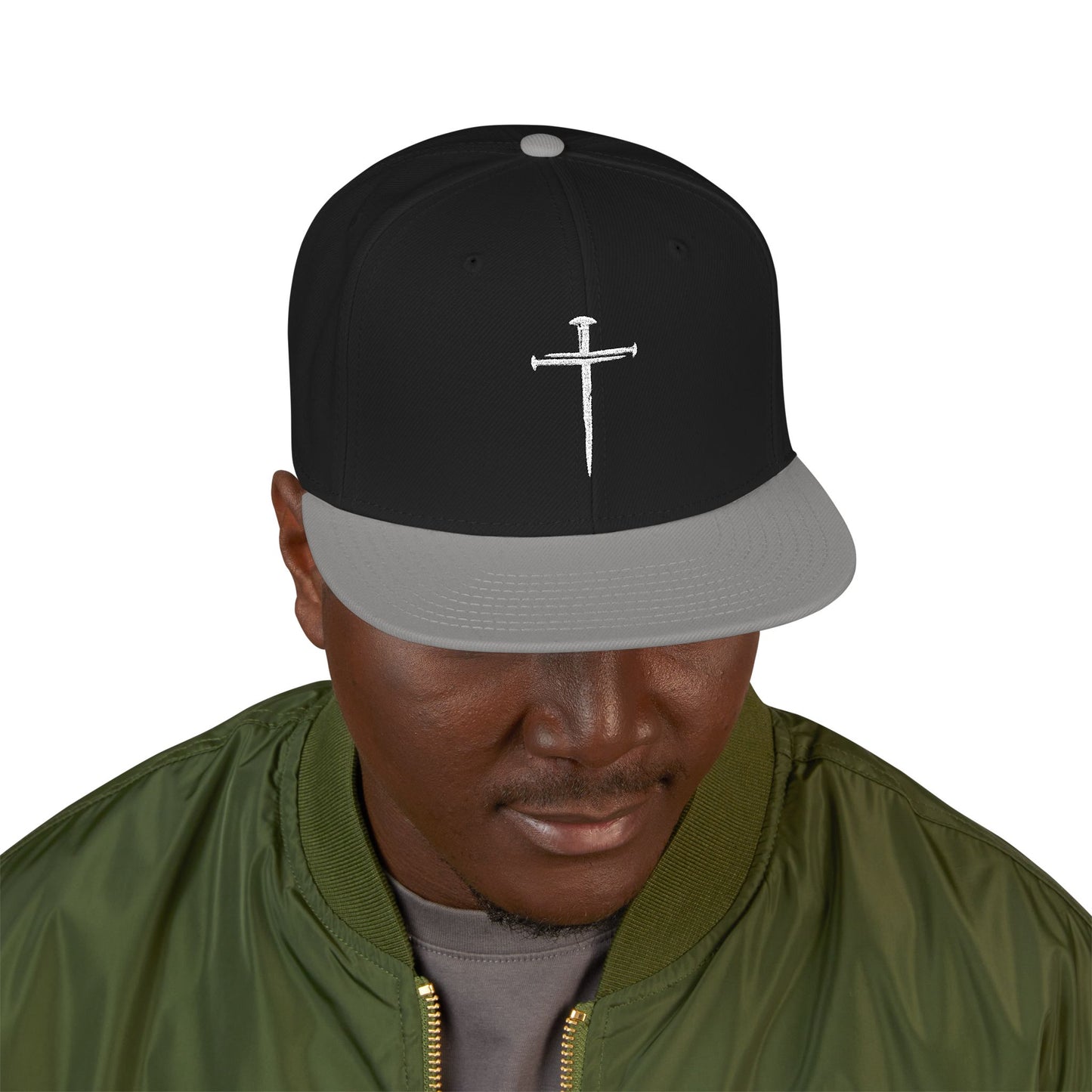 Nail Cross Snapback Hat