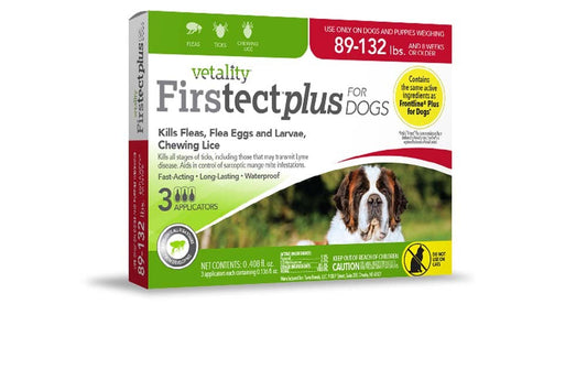 Vetality Firstect Plus Flea  Tick for Dogs 1ea/89132 lb, 3 ct
