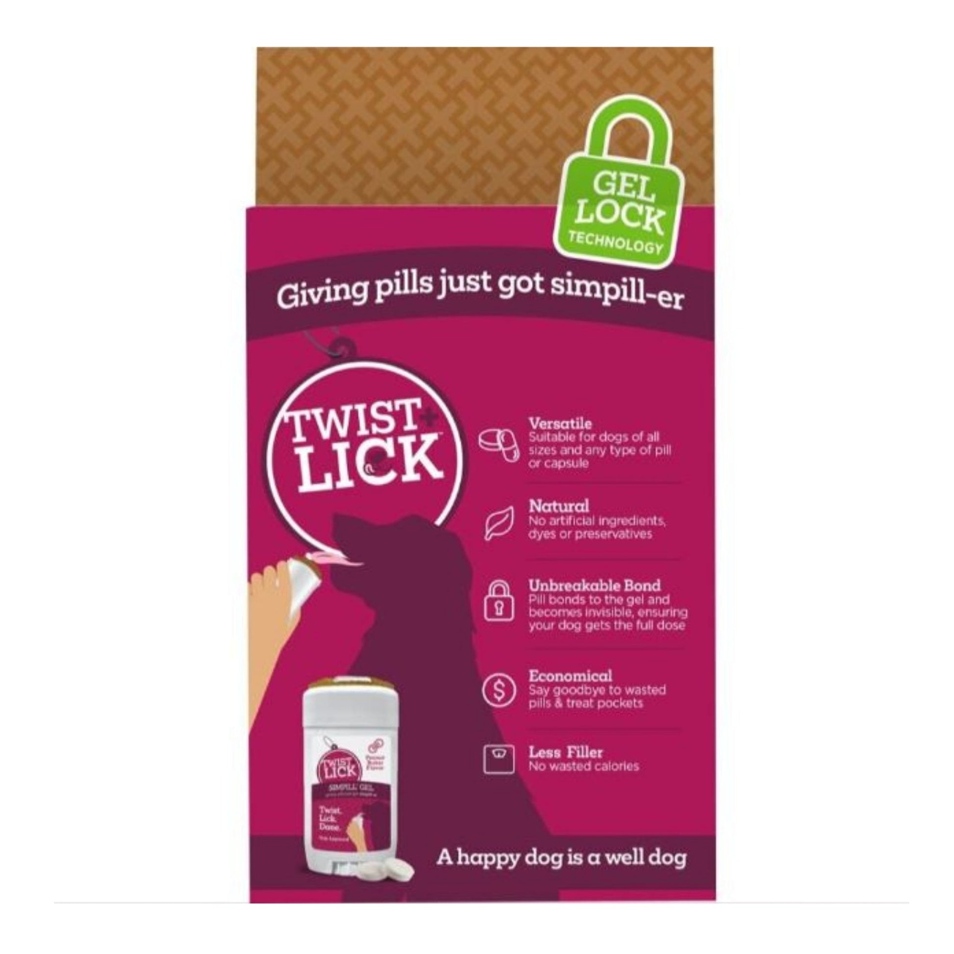 Vetality Twist & Lick Simpill Peanut Butter 2.3oz.
