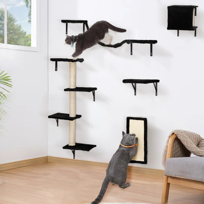 Wall-Mounted Cat Tree Shelves
