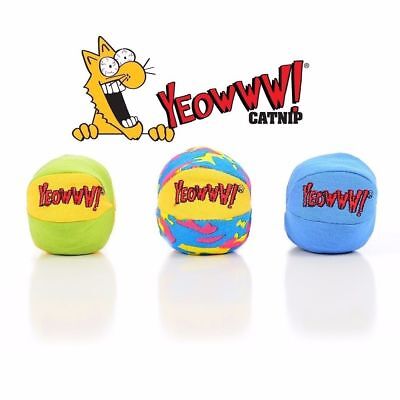Yeowww! My Cats Ball Catnip Toy Multi-Color 2 in 3 Pack
