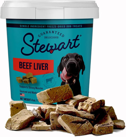 Freeze Dried Dog Treats, Beef Liver, Healthy, Natural, Single Ingredient, Grain Free Dog Treat, Liver Treats for Dogs, 14 Ounces, Resealable Tub